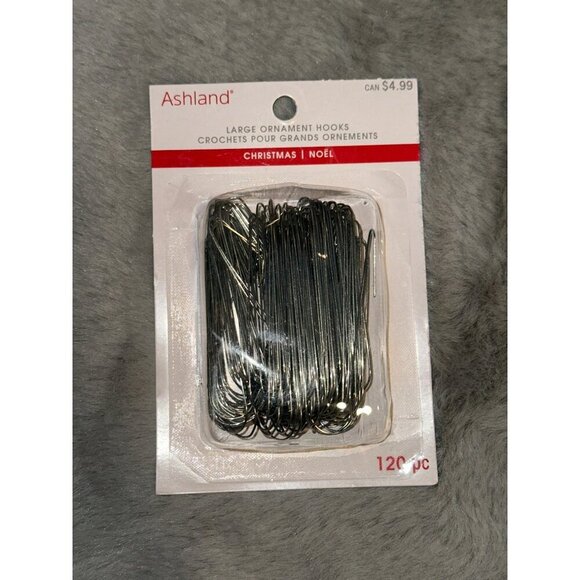 3 for $15 Ashland Large Silver Metal Ornament Hooks 120 Count *New Sealed* - Picture 1 of 2